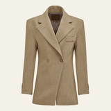 Velira Outerwear Women Ruda / S Florencijos lino dvigubo užsegimo švarkas