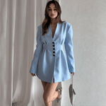 Velira Outerwear Women Šviesiai mėlyna / XS Noelle struktūruotas švarkas-suknelė