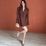Velira Outerwear Women Tamsiai ruda / XS Noelle struktūruotas švarkas-suknelė