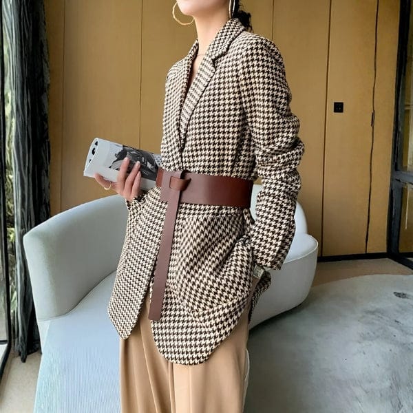Velira Outerwear Women Vienos Houndstooth Blazer
