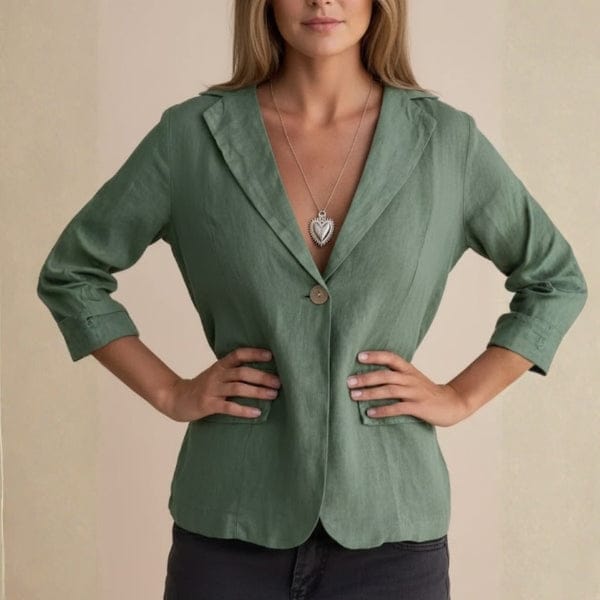 Velira Outerwear Women Žalia / S Portofino vieno mygtuko švarkas