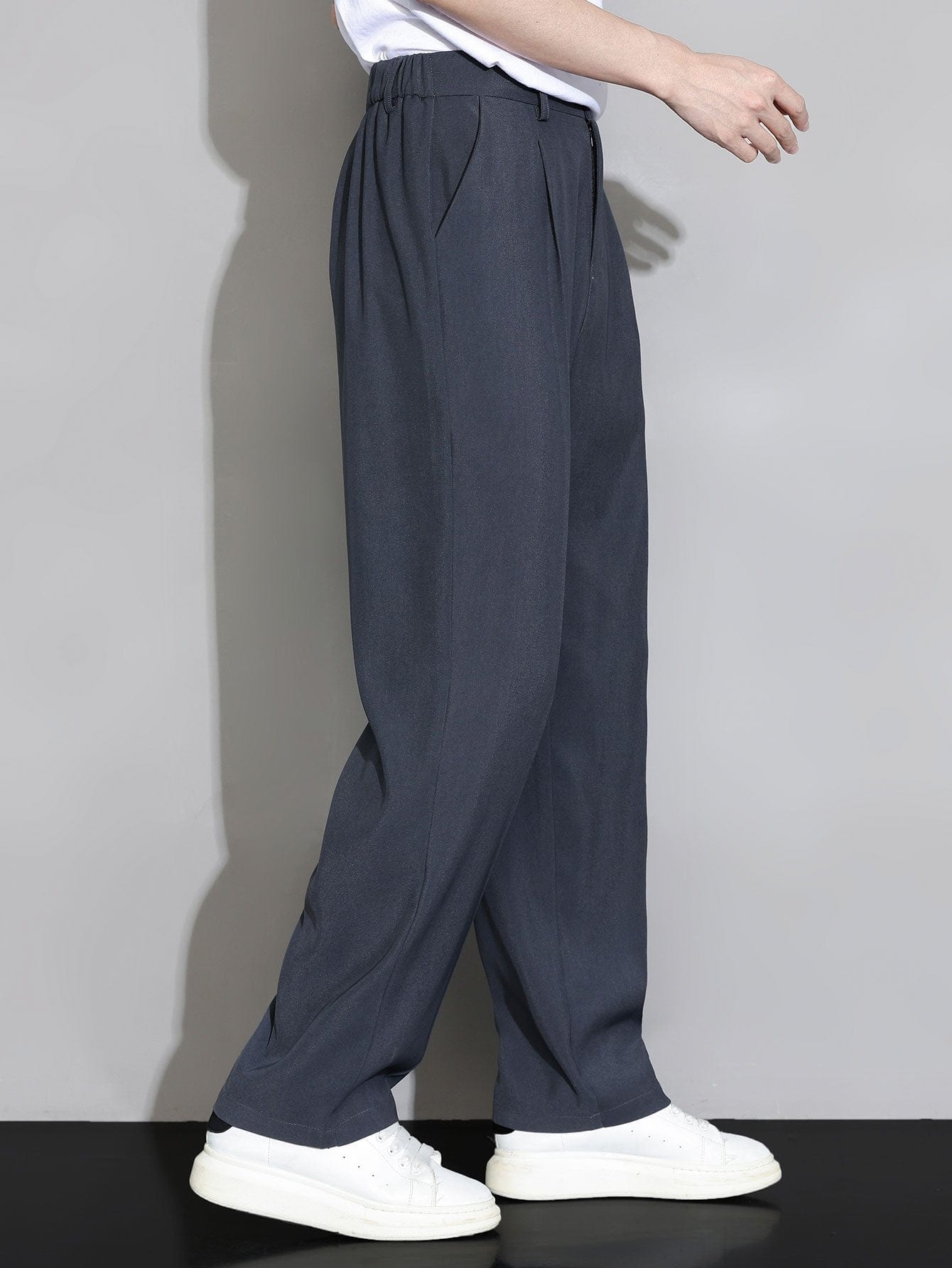 Velira Pants Atsipalaidavę Elastingi Juosmens Tiesūs Kelnės