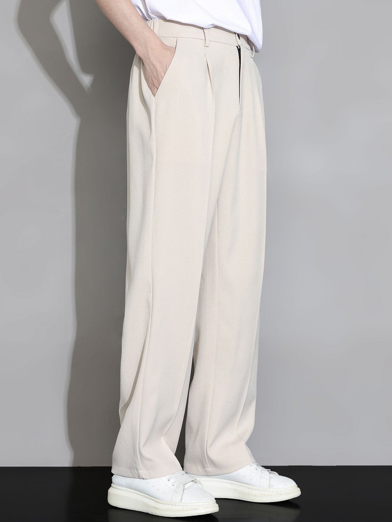 Velira Pants Atsipalaidavę Elastingi Juosmens Tiesūs Kelnės