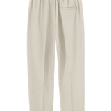 Velira Pants Atsipalaidavę Elastingi Juosmens Tiesūs Kelnės