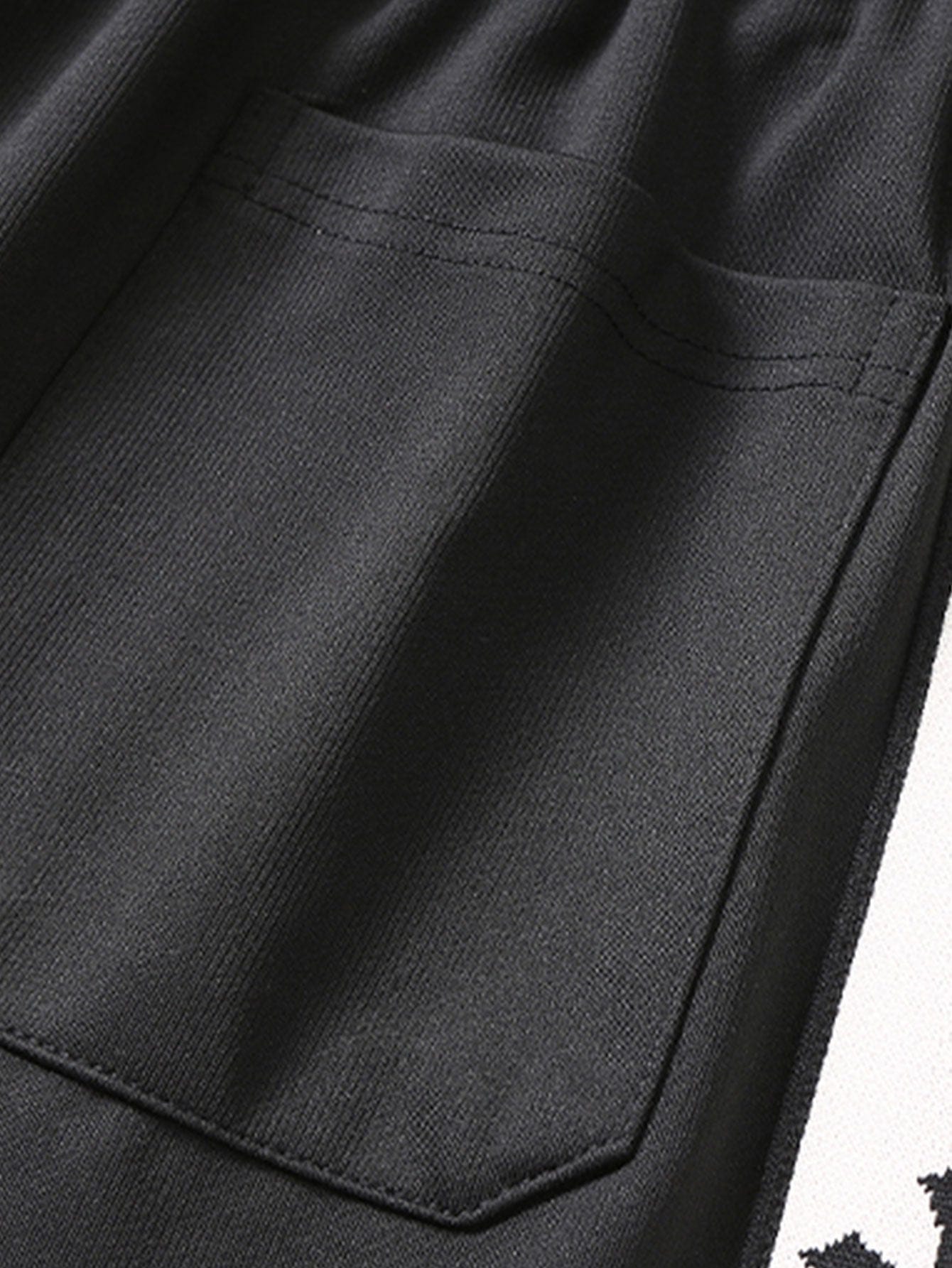 Velira Pants Atsipalaidavęs kirpimas, kryžminiai šoninės juostos tiesūs kelnių