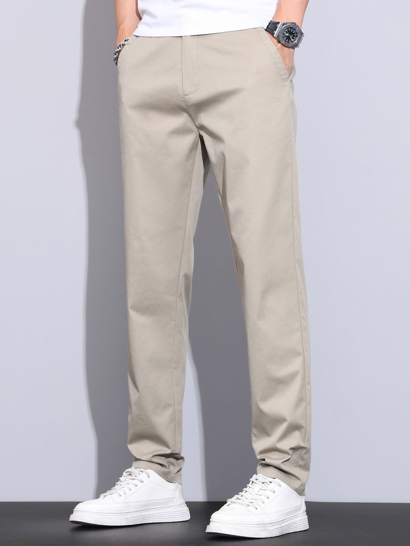 Velira Pants Elastinga Juosmens Tiesios Kojuos Kelnės
