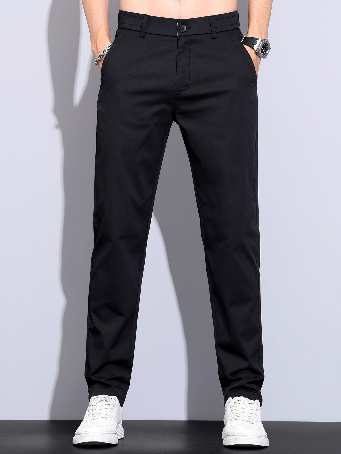Velira Pants Elastinga Juosmens Tiesios Kojuos Kelnės