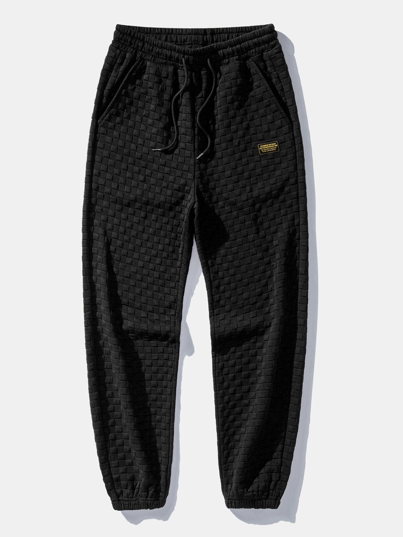 Velira Pants juoda / S Šachmatų rašto džinsai