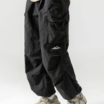 Velira Pants juoda / S Vandeniui atsparūs parašiutiniai kelnių