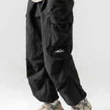 Velira Pants juoda / S Vandeniui atsparūs parašiutiniai kelnių