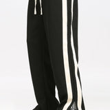 Velira Pants juoda / XS Pantalonai su plyšiu ir juostelėmis