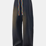Velira Pants juoda / XS Sukurtos Jacquard Tiesios Kojos Kelnės
