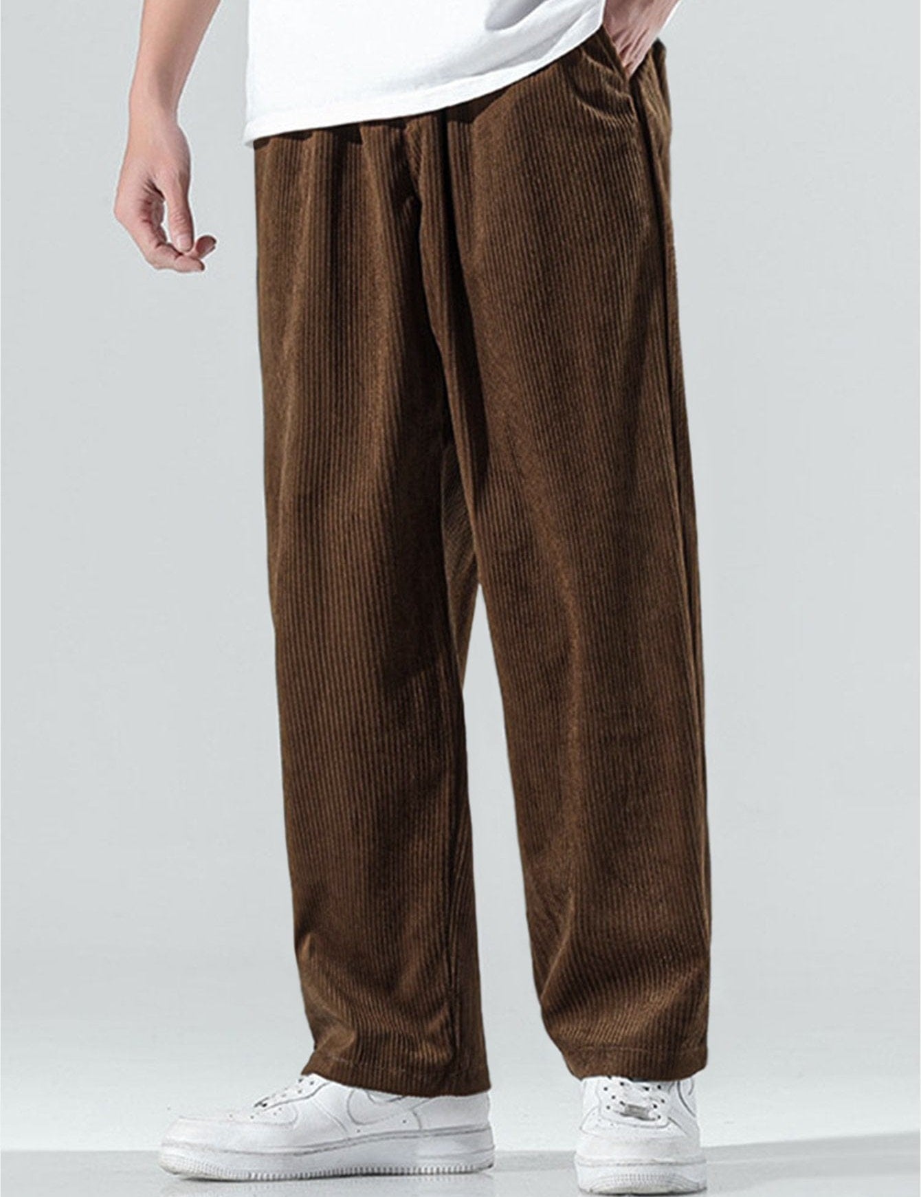 Velira Pants kava / S Tiesios kojos švelniakailės kelnės