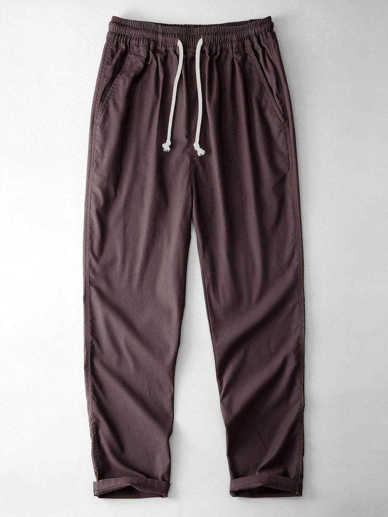 Velira Pants kava / XS Tiesios Kojo Lino Kelnės