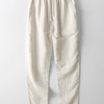 Velira Pants kreminė / XS Tiesios Kojo Lino Kelnės