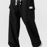 Velira Pants Laisvas kirpimas tiesaus silueto džersio krovinių kelnės