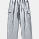 Velira Pants Laisvas kirpimas tiesaus silueto džersio krovinių kelnės