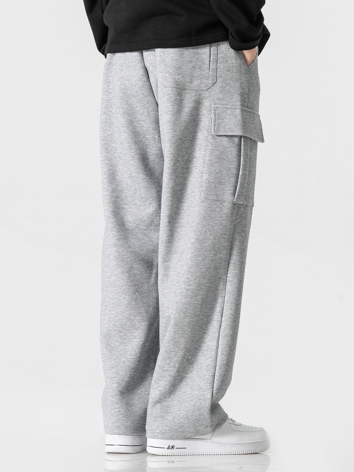 Velira Pants Laisvas kirpimas tiesaus silueto džersio krovinių kelnės