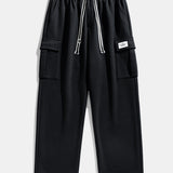 Velira Pants Laisvas kirpimas tiesaus silueto džersio krovinių kelnės
