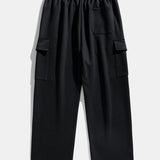Velira Pants Laisvas kirpimas tiesaus silueto džersio krovinių kelnės
