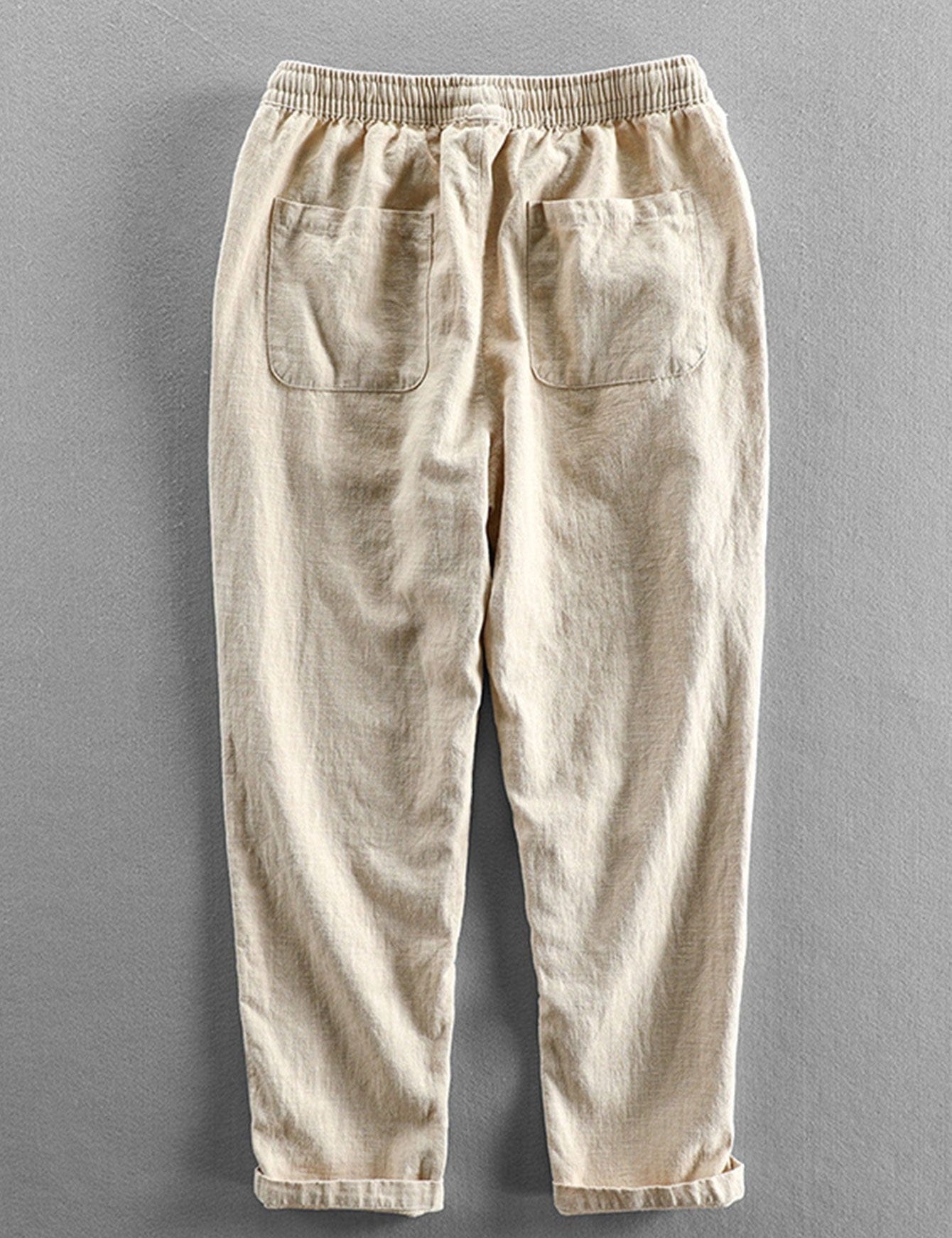 Velira Pants Lino ir medvilnės mišinio trumpi kelnių
