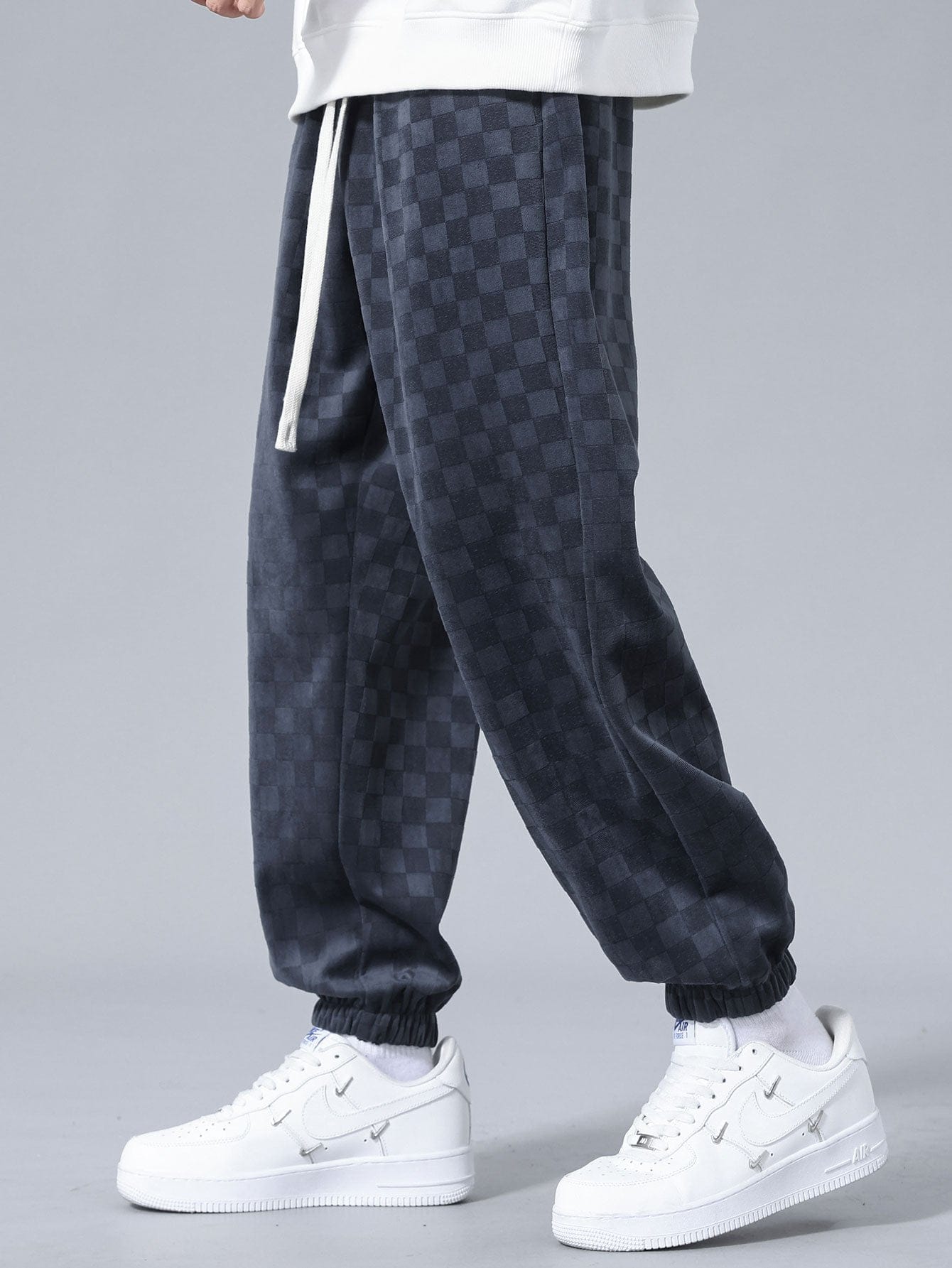 Velira Pants pilka / S Šachmatų rašto bėgimo kelnės