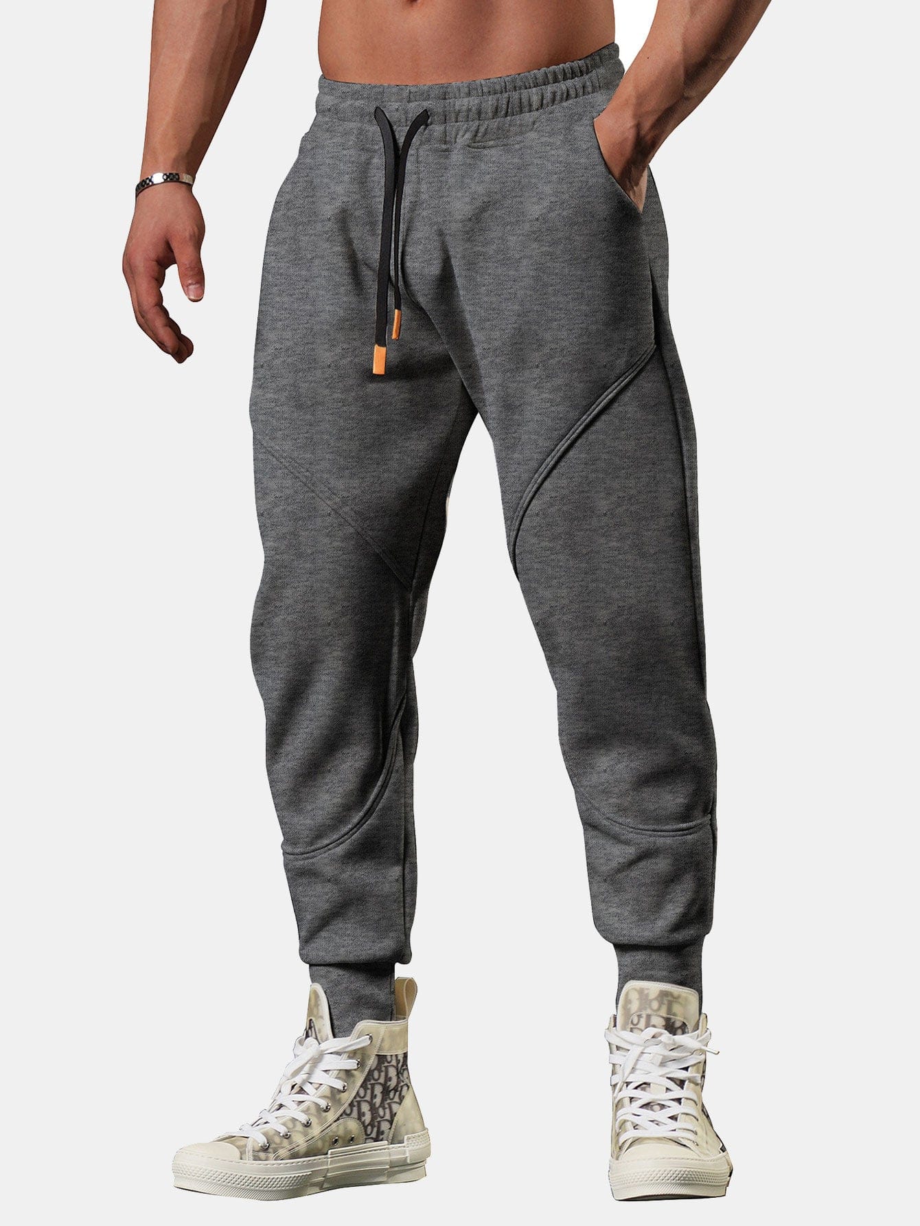 Velira Pants pilka / S Vyriški Trumpi Sportiniai Kelnių