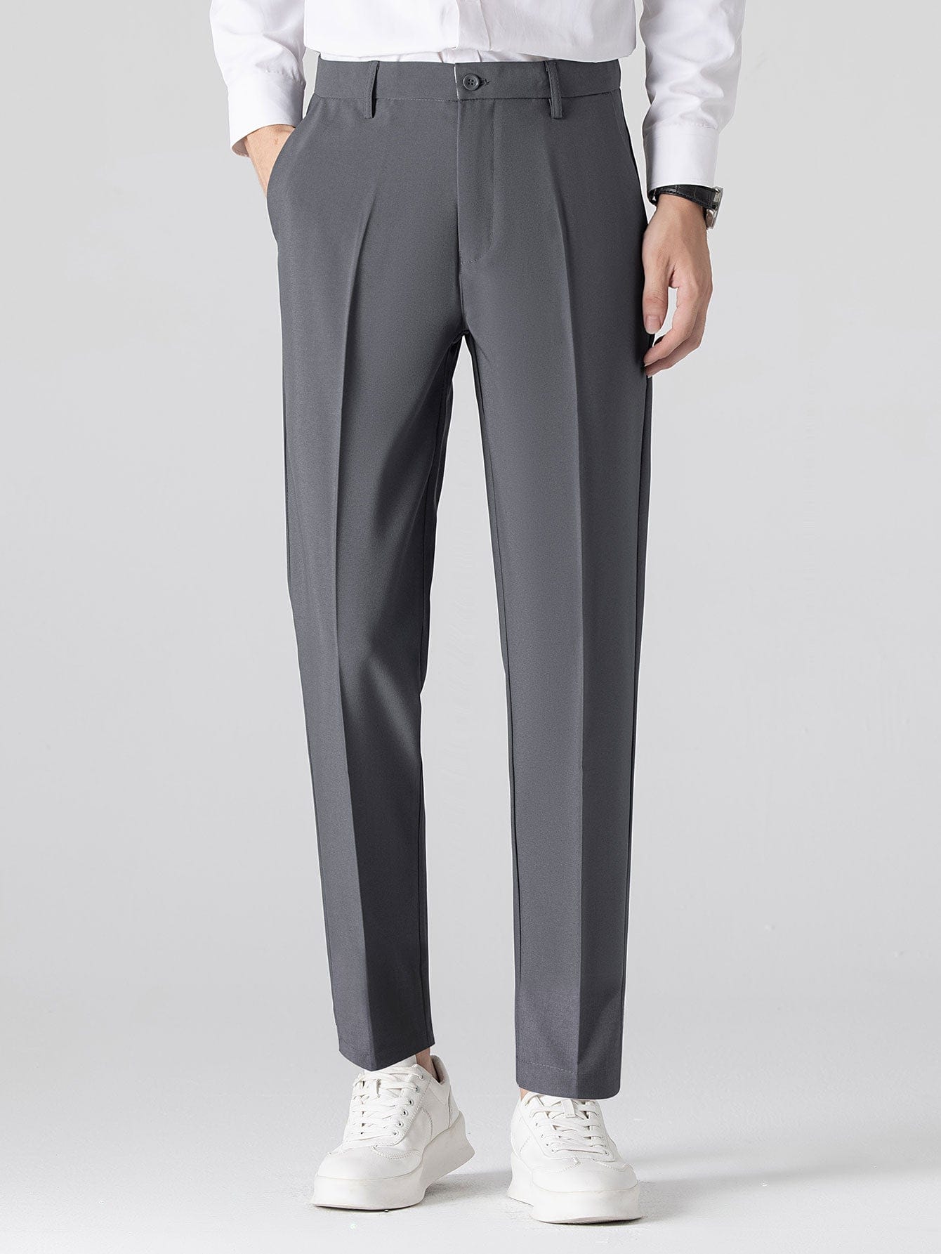 Velira Pants pilka / XS Lieknos formos siauri kelnių