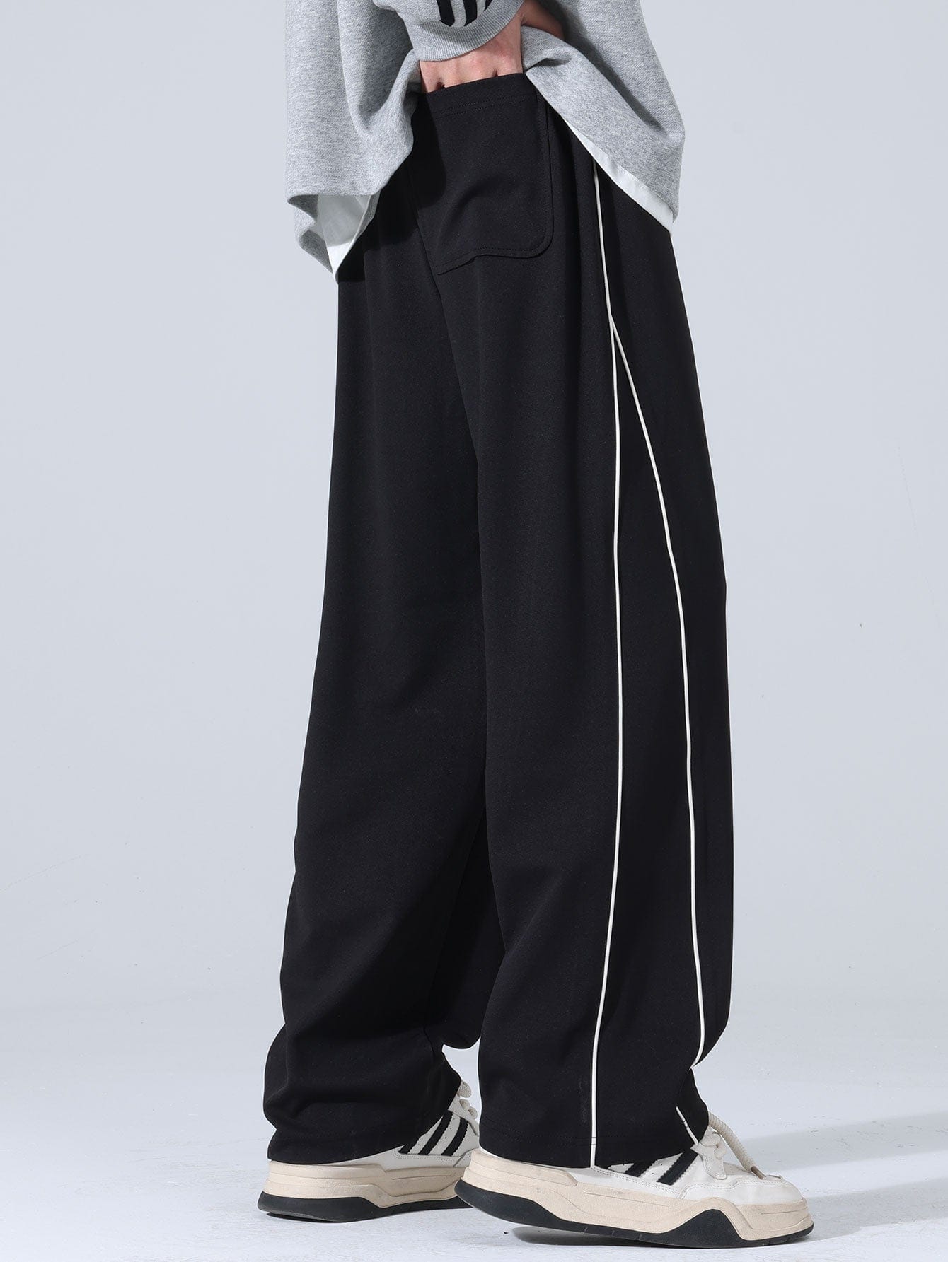 Velira Pants Plati Kelnės Su Šoninėmis Juostelėmis