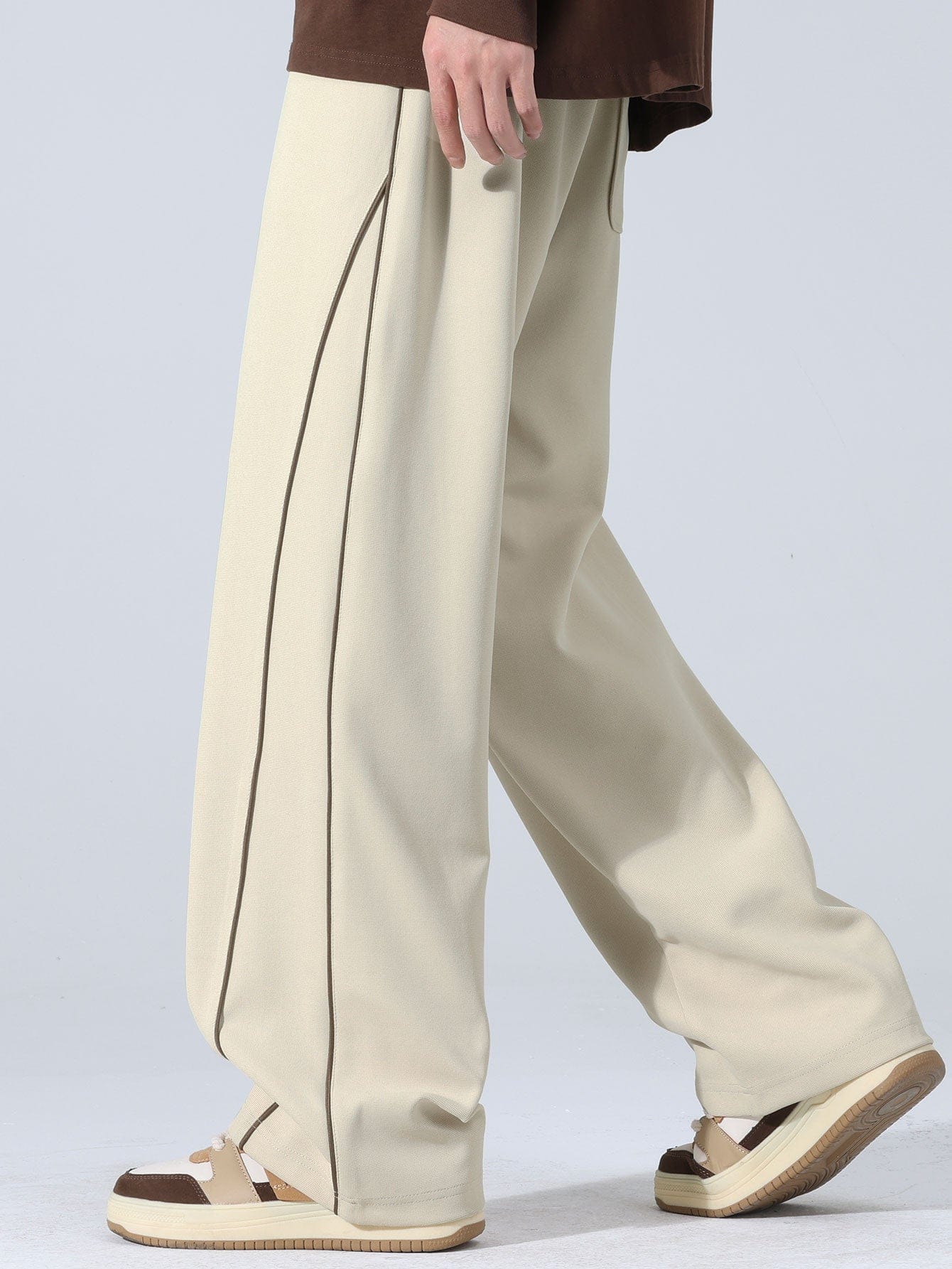Velira Pants Plati Kelnės Su Šoninėmis Juostelėmis