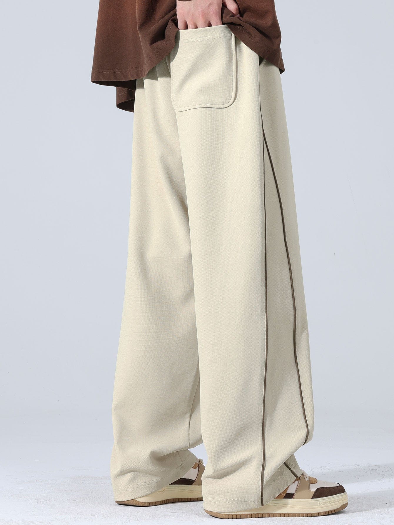 Velira Pants Plati Kelnės Su Šoninėmis Juostelėmis