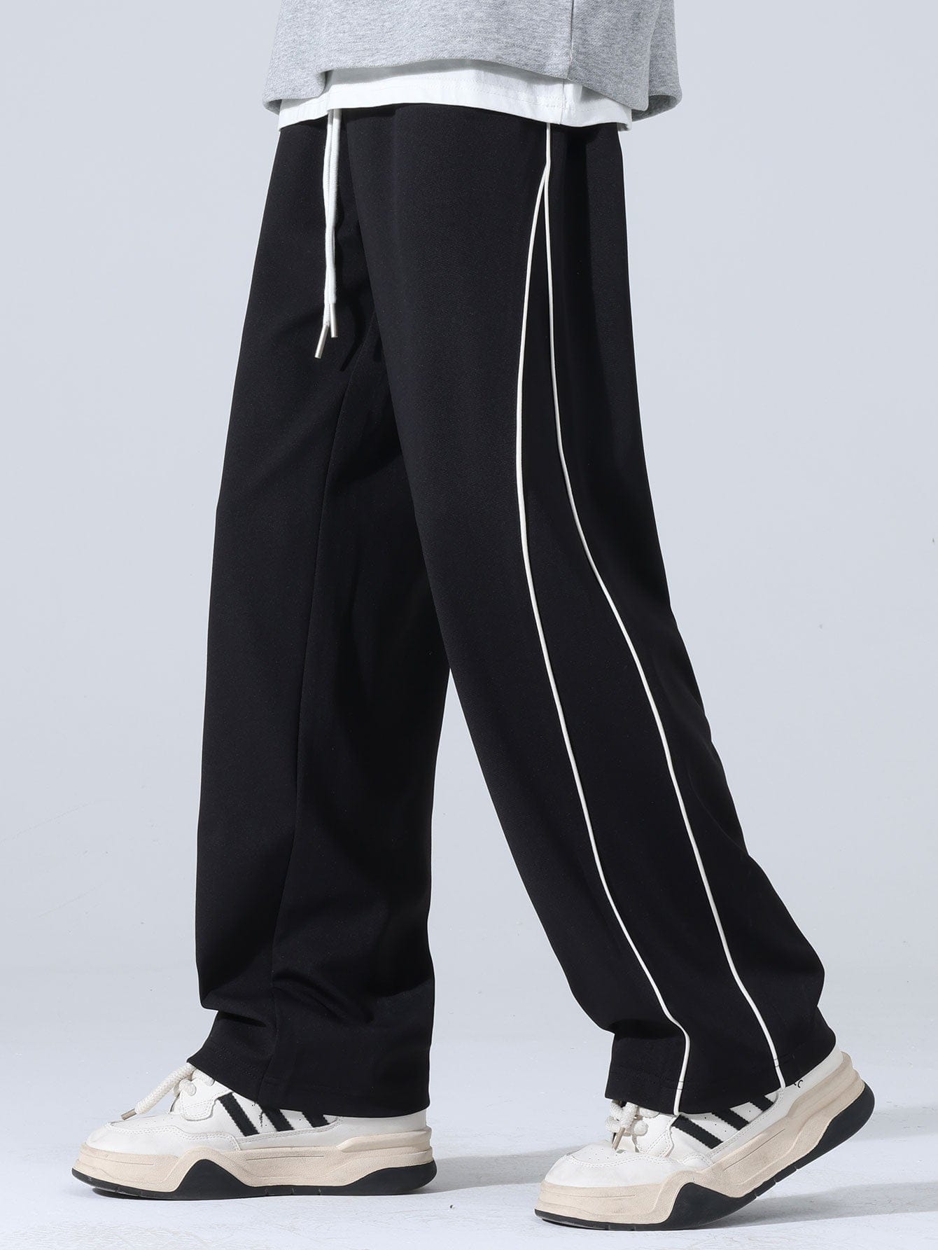 Velira Pants Plati Kelnės Su Šoninėmis Juostelėmis