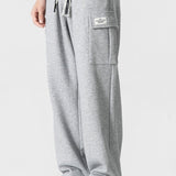 Velira Pants sidabrinė / XS Laisvas kirpimas tiesaus silueto džersio krovinių kelnės