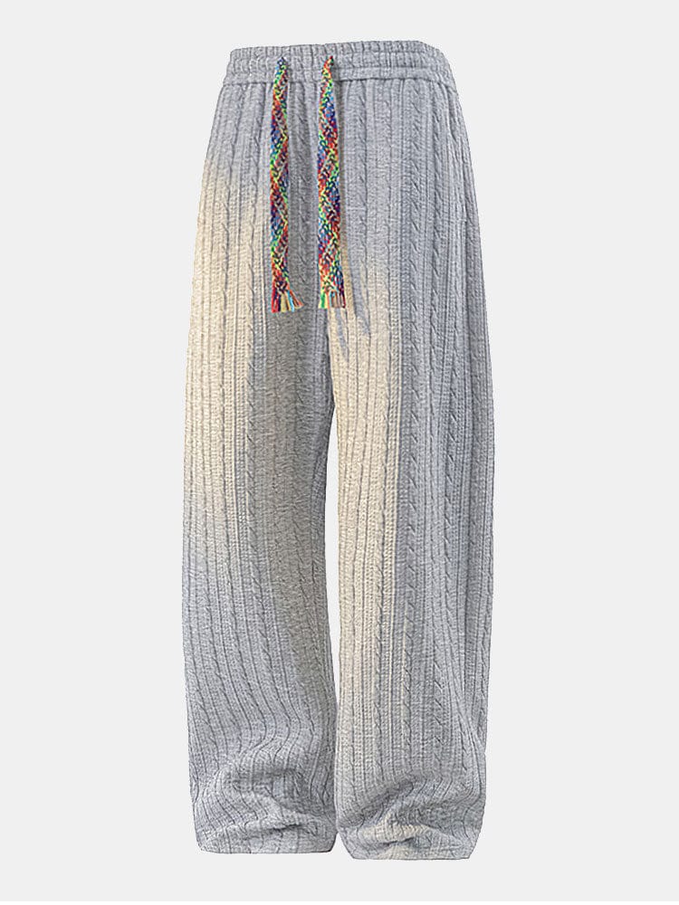Velira Pants sidabrinė / XS Sukurtos Jacquard Tiesios Kojos Kelnės