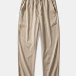 Velira Pants smėlinė / S Susiraukšlėjęs tekstūruotas tiesių kojų kelnes