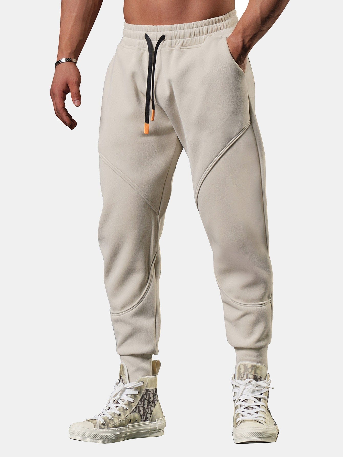 Velira Pants smėlinė / S Vyriški Trumpi Sportiniai Kelnių