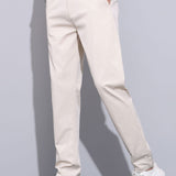 Velira Pants smėlinė / XS Elastinga Juosmens Tiesios Kojuos Kelnės
