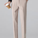 Velira Pants smėlinė / XS Lieknos formos siauri kelnių