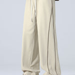 Velira Pants smėlinė / XS Plati Kelnės Su Šoninėmis Juostelėmis