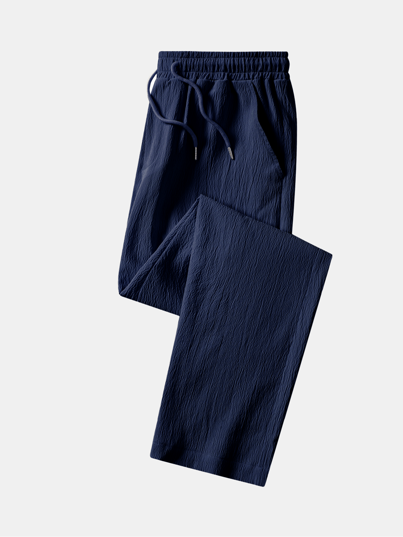 Velira Pants Susiraukšlėjęs tekstūruotas tiesių kojų kelnes