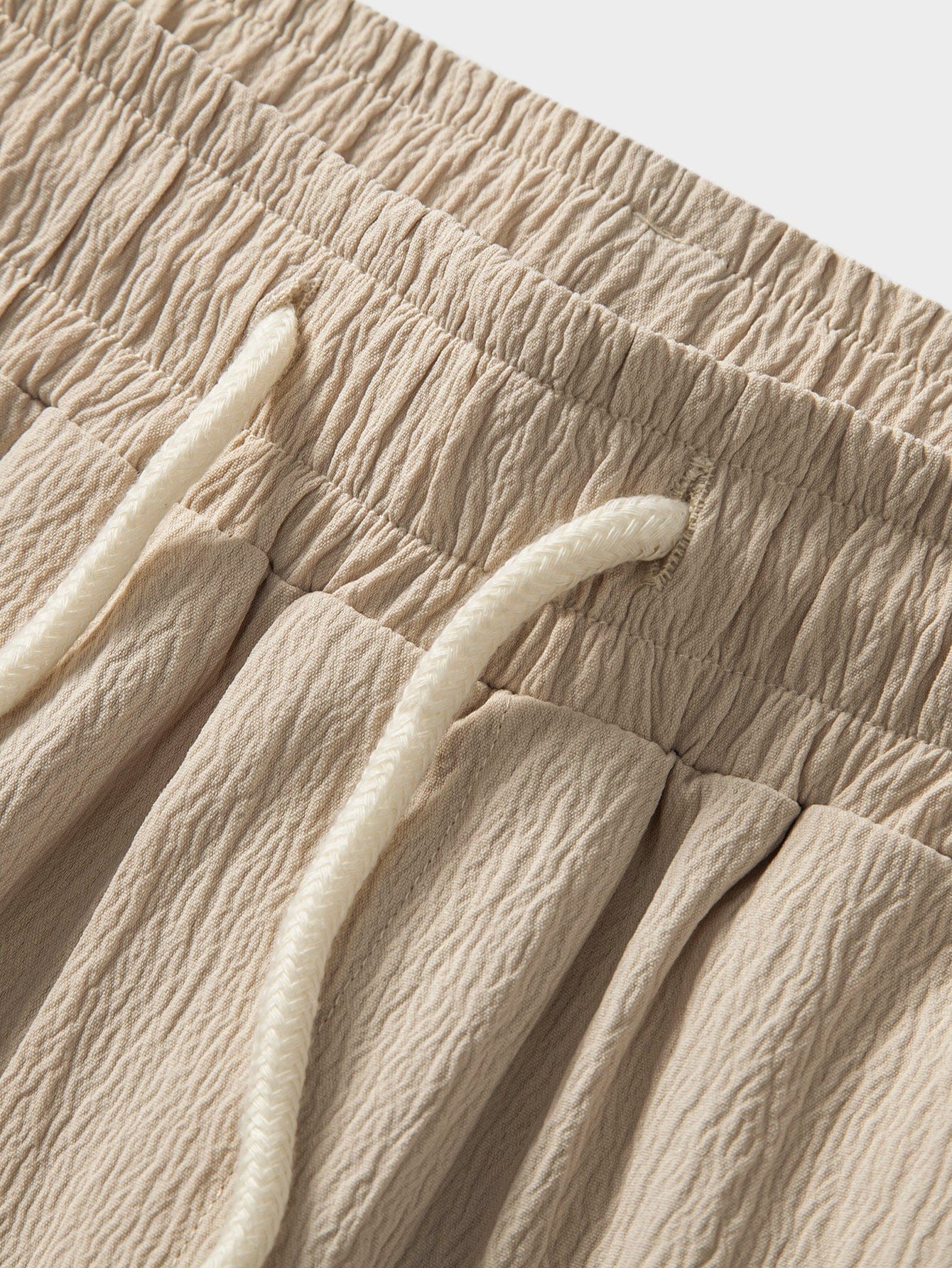 Velira Pants Susiraukšlėjęs tekstūruotas tiesių kojų kelnes