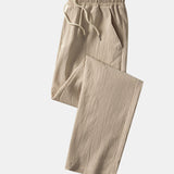 Velira Pants Susiraukšlėjęs tekstūruotas tiesių kojų kelnes
