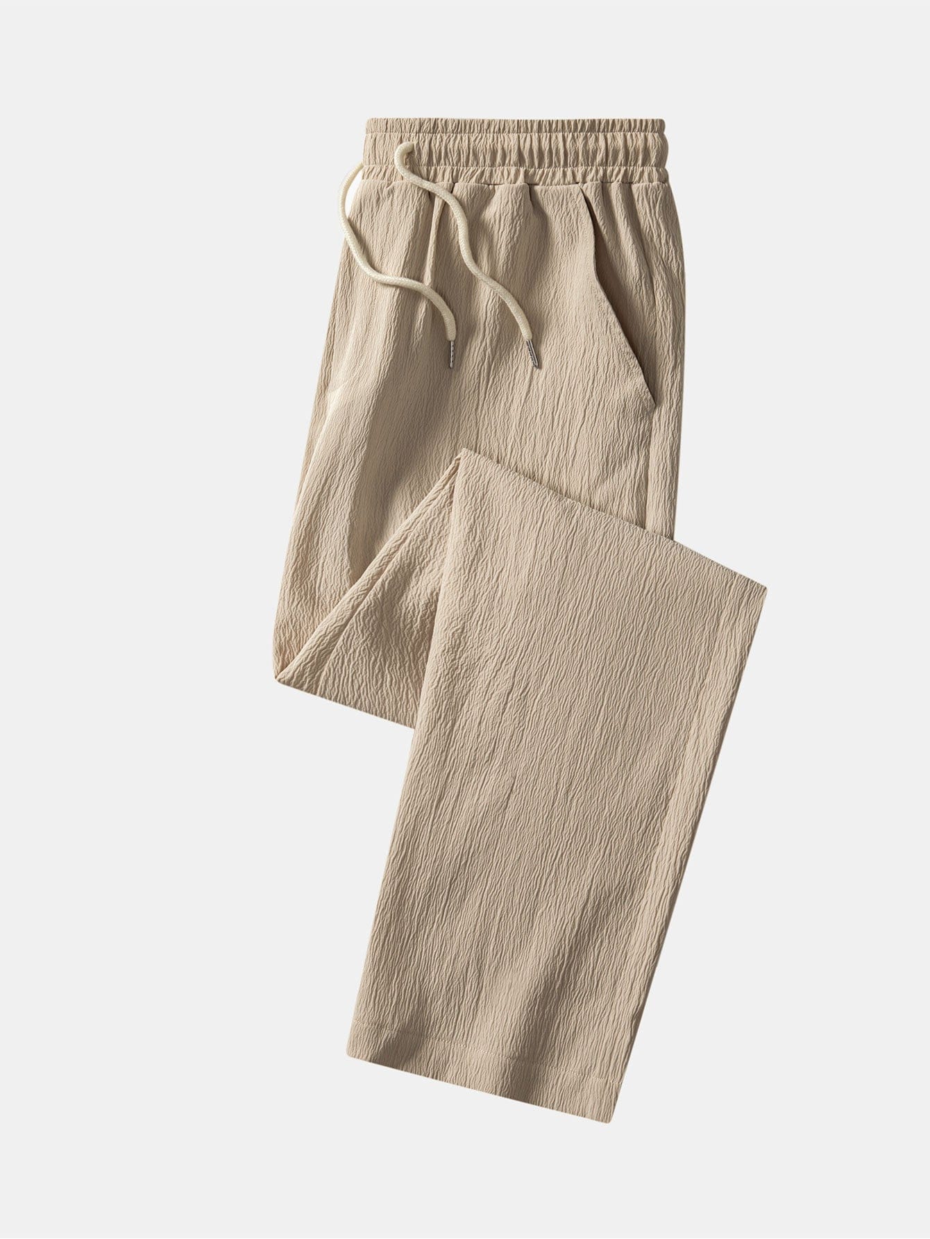 Velira Pants Susiraukšlėjęs tekstūruotas tiesių kojų kelnes