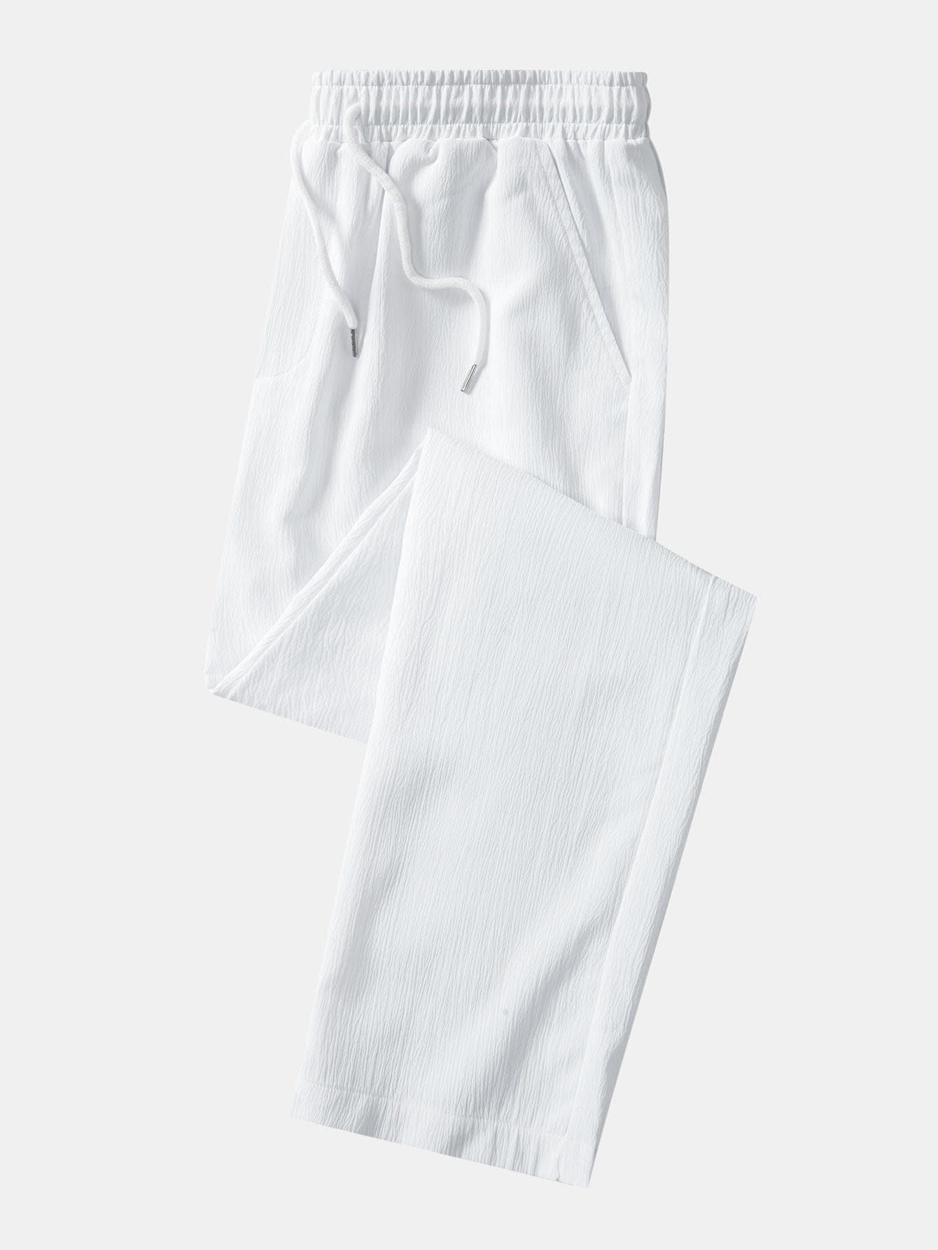 Velira Pants Susiraukšlėjęs tekstūruotas tiesių kojų kelnes