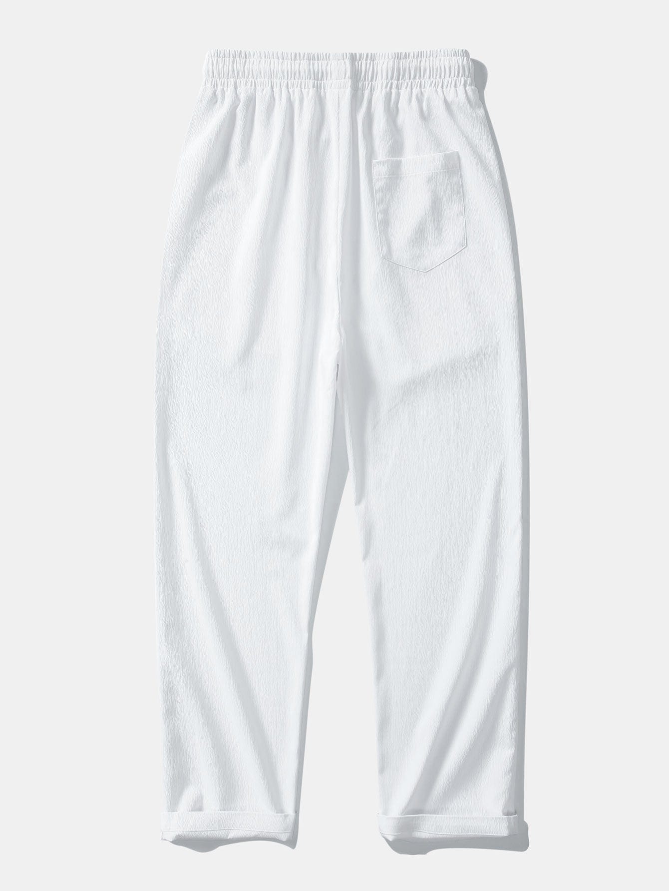 Velira Pants Susiraukšlėjęs tekstūruotas tiesių kojų kelnes