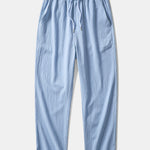 Velira Pants šviesiai mėlyna / S Susiraukšlėjęs tekstūruotas tiesių kojų kelnes