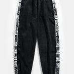 Velira Pants Šviesos džinsinio audinio paisley rašto kelnės