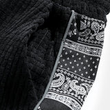 Velira Pants Šviesos džinsinio audinio paisley rašto kelnės