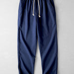 Velira Pants tamsiai mėlyna / XS Tiesios Kojo Lino Kelnės