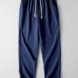 Velira Pants tamsiai mėlyna / XS Tiesios Kojo Lino Kelnės